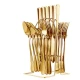 Set 24 piese tacamuri AURII cu suport otel inoxidabil