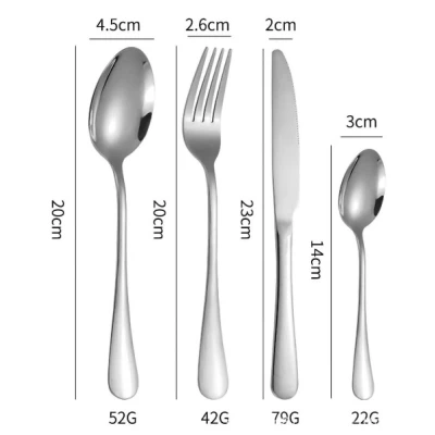 Set 24 piese tacamuri ARGINTII cu suport otel inoxidabil