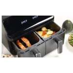 Friteuza cu aer cald dublu compartiment panou tactil digital putere 3000W