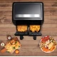 Friteuza cu aer cald dublu compartiment panou tactil digital putere 3000W