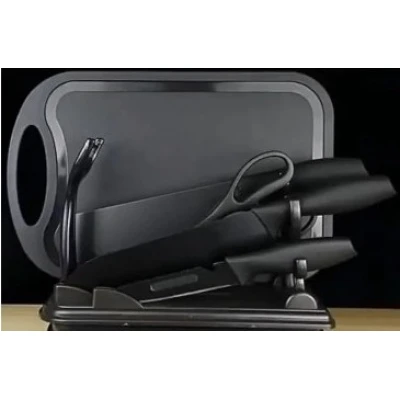 Set bucatarie complet 7 in 1 cutite foarfeca curatator tocator si suport Organizator