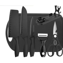 Set bucatarie complet 7 in 1 cutite foarfeca curatator tocator si suport Organizator