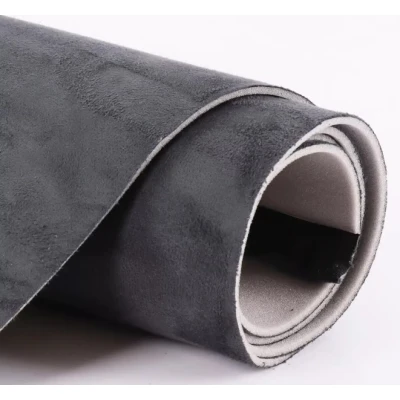 Sul piele sintetica tip Alcantara 0.75 x 2.5m GRI INCHIS tapiterii capitonaje auto