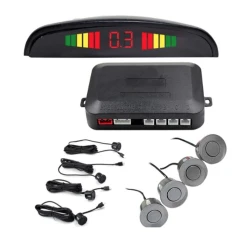 Set 4 Senzori de parcare auto afisaj LED GRI