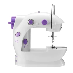 Masina de cusut portabila mini SM 202A cu 2 fire 2 viteze compacta