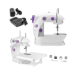 Masina de cusut portabila mini SM 202A cu 2 fire 2 viteze compacta