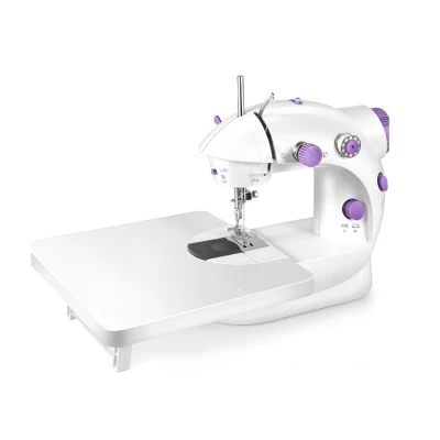 Masina de cusut portabila mini SM 202A cu 2 fire 2 viteze compacta