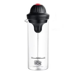 Mixer spumant de lapte pentru cafea cu recipient negru