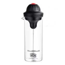 Mixer spumant de lapte pentru cafea cu recipient negru