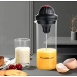 Mixer spumant de lapte pentru cafea cu recipient negru