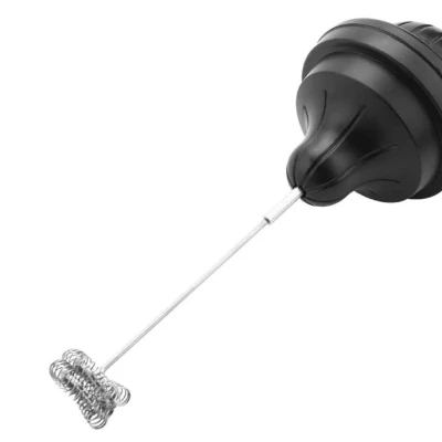 Mixer spumant de lapte pentru cafea cu recipient negru
