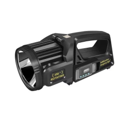 Lanterna de mana W5166 cu incarcare solara port tip C indicator baterie rotatie 360