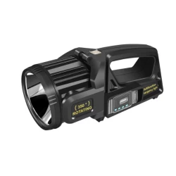 Lanterna de mana W5166 cu incarcare solara port tip C indicator baterie rotatie 360