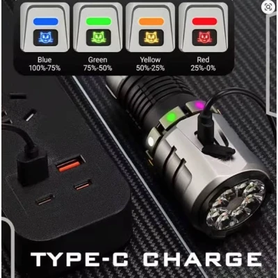 Mini lanterna de mana YM F86X magnetica de 3300 lumeni