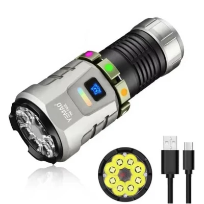 Mini lanterna de mana YM F86X magnetica de 3300 lumeni