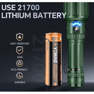 Lanterna YM A83 ultra puternica 5000 lumeni reincarcabila prin USB C LED