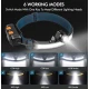 Lanterna de cap LED COB cu inductie W678 si 3 moduri iluminare USB 3W