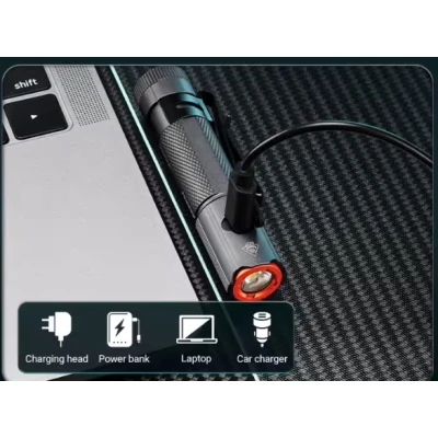 Mini lanterna de urgenta portabila YM M52 reincarcabila de camping 1500LM magnetic spate metalic