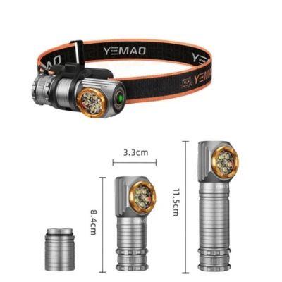 Lanterna frontala YM T355X de 2000LM cu 2 baterii si lumina rosie
