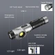 Lanterna tactica de mana YM F303 cu 2 surse de lumina si baza magnetica