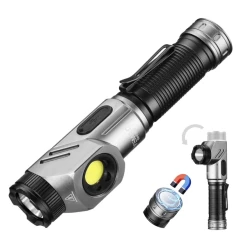 Lanterna tactica de mana YM F303 cu 2 surse de lumina si baza magnetica