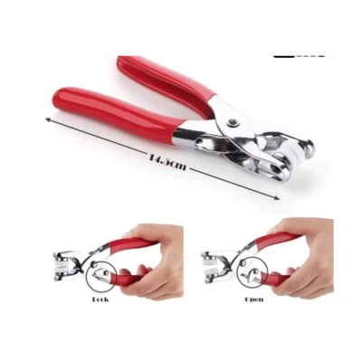 Set cleste rosu pentru capsat din metal cu capse incluse si manere antiaderente