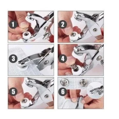 Set cleste rosu pentru capsat din metal cu capse incluse si manere antiaderente