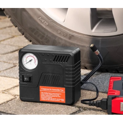 Jump starter power bank cu cabluri de pornire si compresor 10.000 mAh cutie de transport