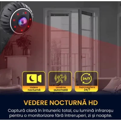 Mini camera X10 WIFI 1080p transmitere live microfon incorporat senzor de miscare mod vedere nocturna