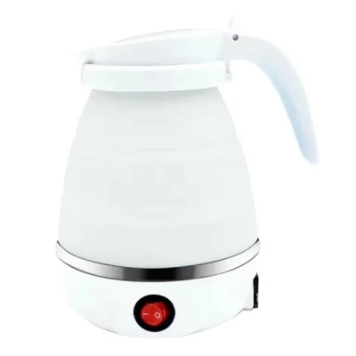 Fierbator electric tip cana pliabil Silicon/Inox putere 600W capacitate 0.6L ALB