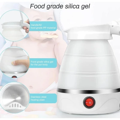 Fierbator electric tip cana pliabil Silicon/Inox putere 600W capacitate 0.6L ROZ