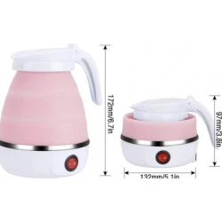 Fierbator electric tip cana pliabil Silicon/Inox putere 600W capacitate 0.6L ROZ