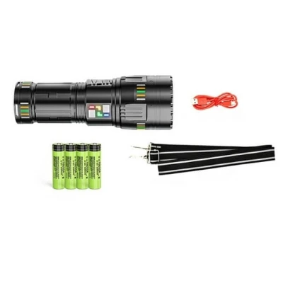 Lanterna profesionala BL G601 fiabilitate 4 acumulatori 18650 Incarcare USB