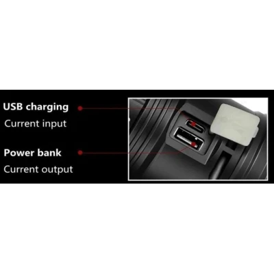Lanterna reincarcabila LED de mana COBA CB W518 cu raza de actiune de 3 km