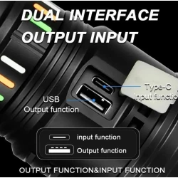 Lanterna reincarcabila LED de mana COBA CB W518 cu raza de actiune de 3 km