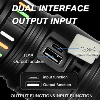 Lanterna reincarcabila LED de mana COBA CB W518 cu raza de actiune de 3 km