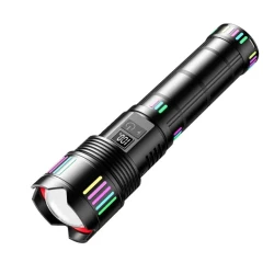Lanterna profesionala de mana CB 802 cu indicator baterie si incarcare usb C