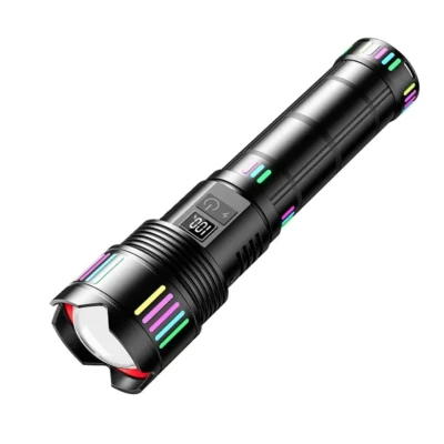 Lanterna profesionala de mana CB 802 cu indicator baterie si incarcare usb C