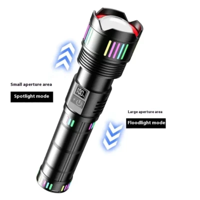 Lanterna profesionala de mana CB 802 cu indicator baterie si incarcare usb C