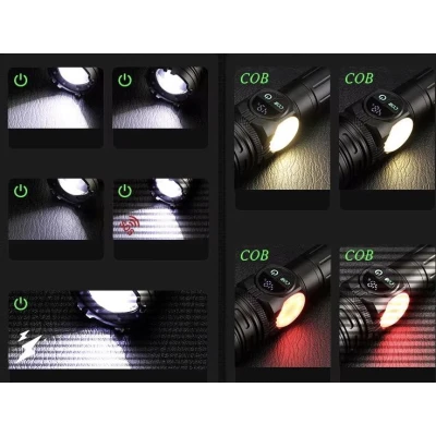 Lanterna portabila CB A280 cu zoom LCD in 4 culori si magnet
