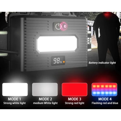 Lanterna de cap X1 putere 30W cu 3 acumulatori si incarcare USB