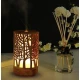 Umidificator aromaterapie lumina led in 7 culori model copaci culoare lemn deschis
