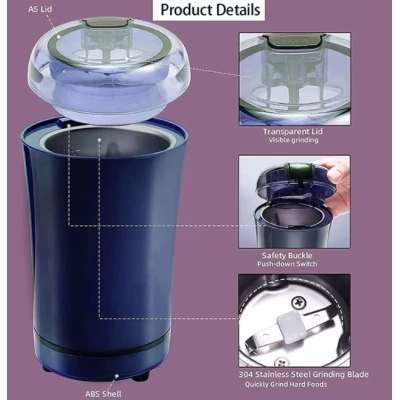 Rasnita multifunctionala macina cafea condimente 250 ml MAXTOP