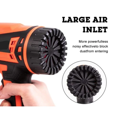 Pistol electric cu aer cald 220V de 2500W cu 2 tipuri de temperatura reglabila