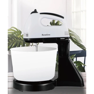 UB Mixer electric cu bol plastic MM 133B putere 300W cu 4 accesorii si 7 viteze