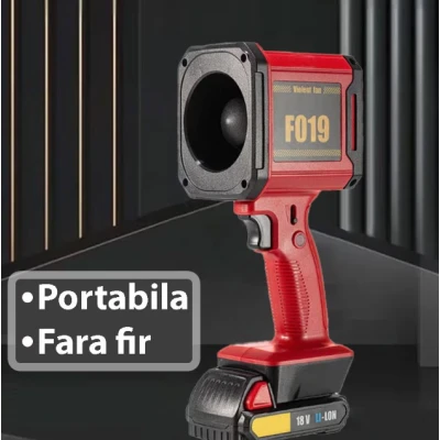 Suflanta F019 turbo violent fan putere extrema 110.000 RPM acumulator 18V control viteza