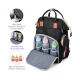 Rucsac multifunctional pentru Scutece Bebelusi atasabil pe manerul caruciorului cu patut pliabil NEGRU