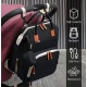 Rucsac multifunctional pentru Scutece Bebelusi atasabil pe manerul caruciorului cu patut pliabil NEGRU