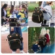 Rucsac multifunctional pentru Scutece Bebelusi atasabil pe manerul caruciorului cu patut pliabil NEGRU