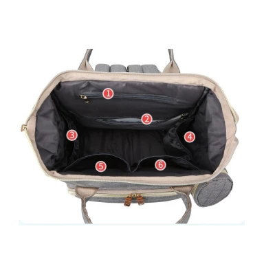 Rucsac multifunctional pentru Scutece Bebelusi atasabil pe manerul caruciorului cu patut pliabil ROZ